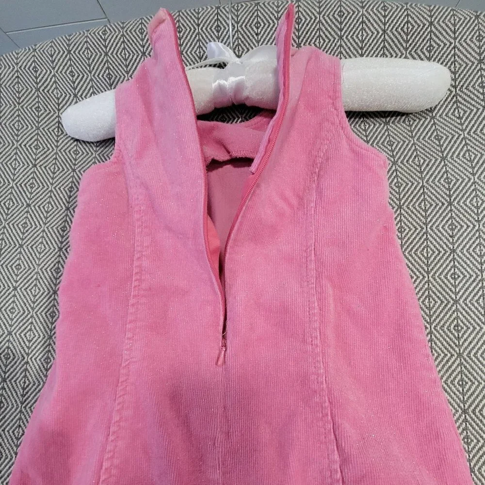 Vintage The Children's Place Stretch Sparkly Pink Corduroy Dress Size 3T